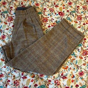Women’s Brown Plaid Pants